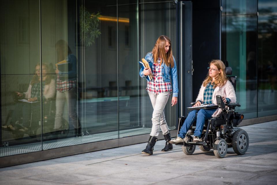 woman in wheelchair