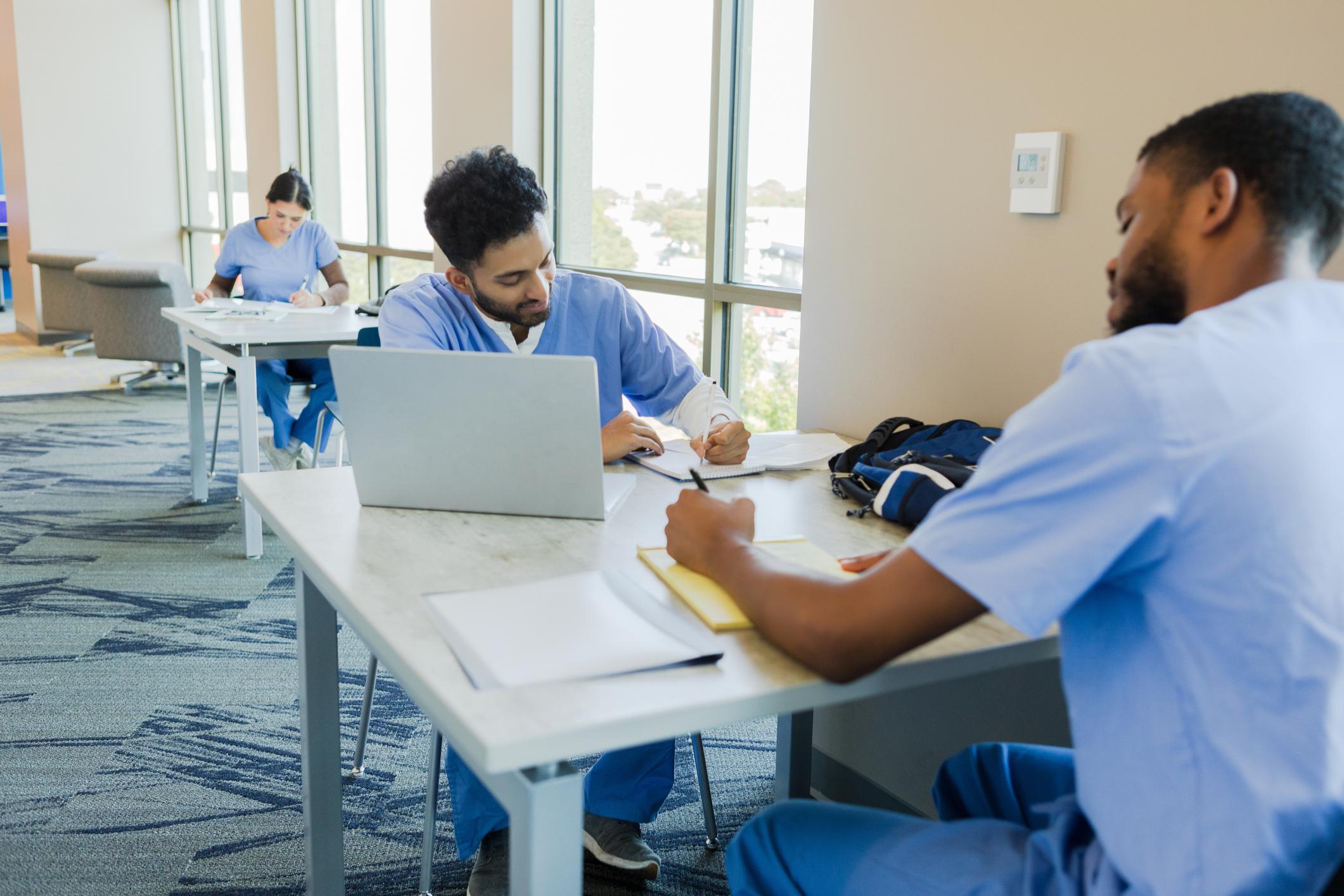 nurses studying